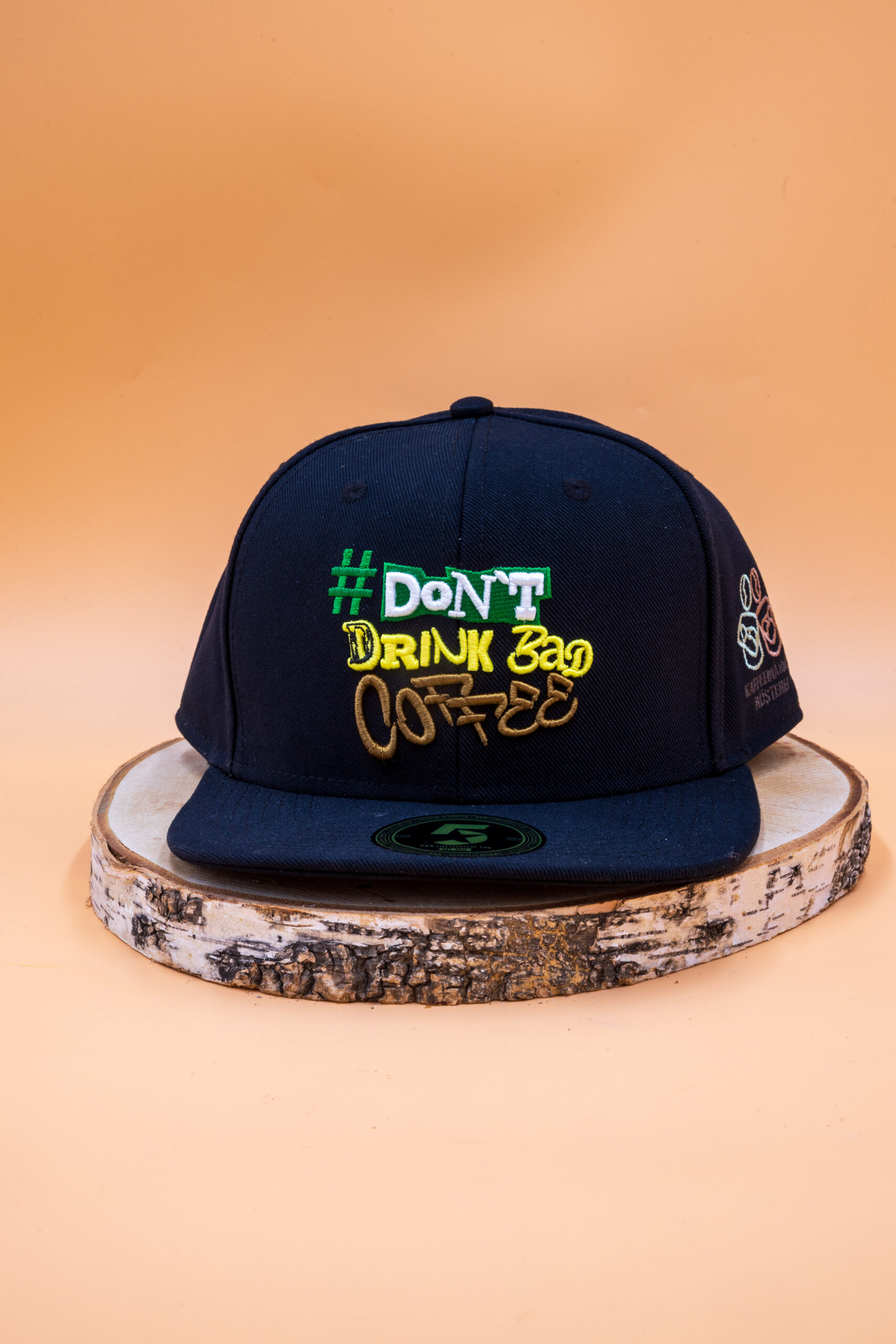 KaffeemännerCapSchwarz Front Kaffeemänner Cap Schwarz - Don´t drink bad coffee - Front
