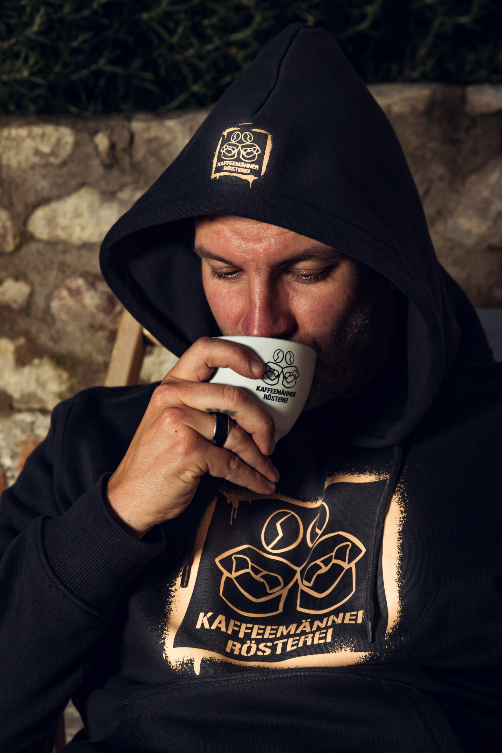 Kaffeemänner Hoodie Kaffeemänner Hoodie beim Kaffeetasting