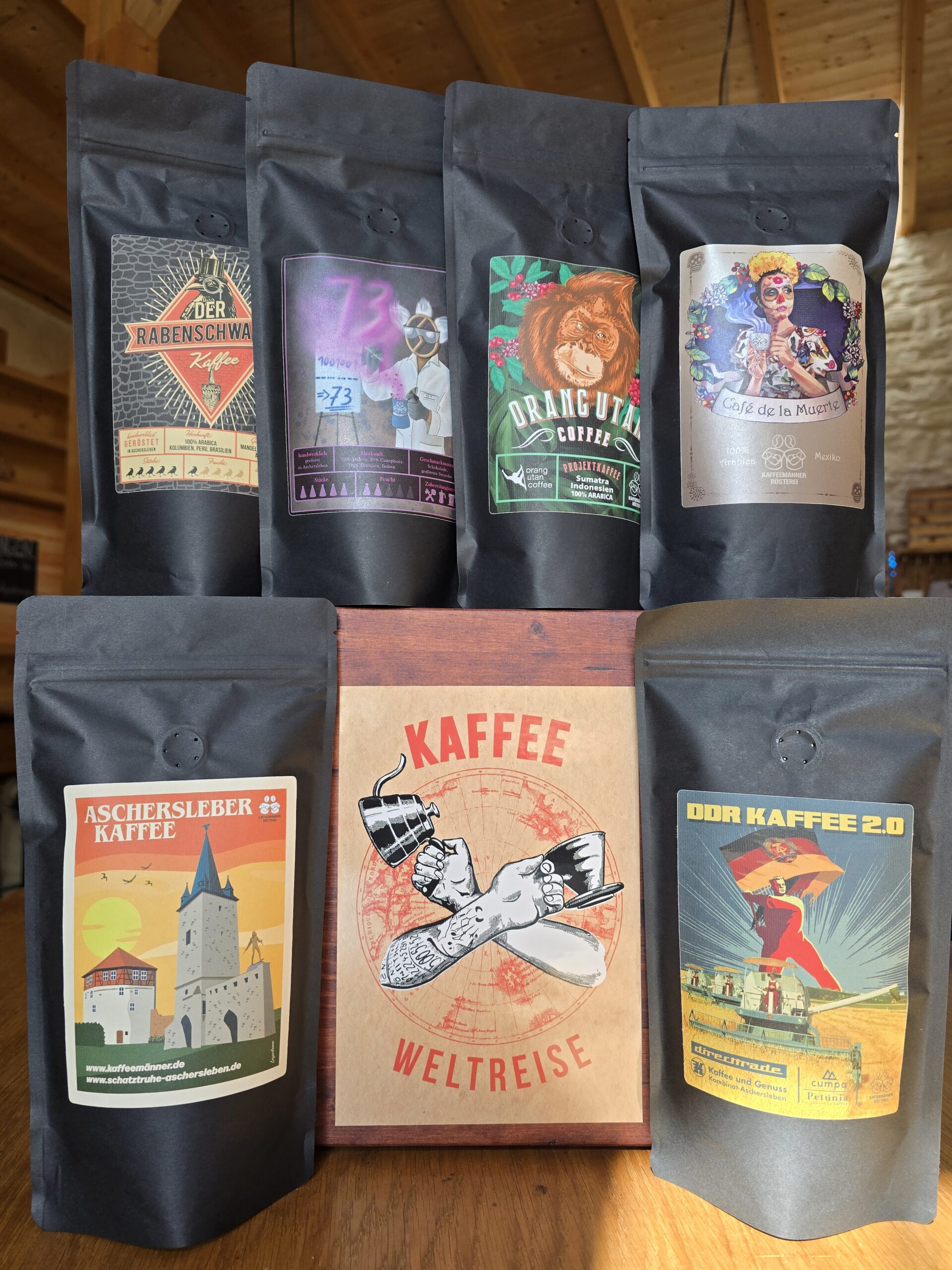 KaffeeProbierbox Kaffee Probierbox mit verschiedenen Röstungen